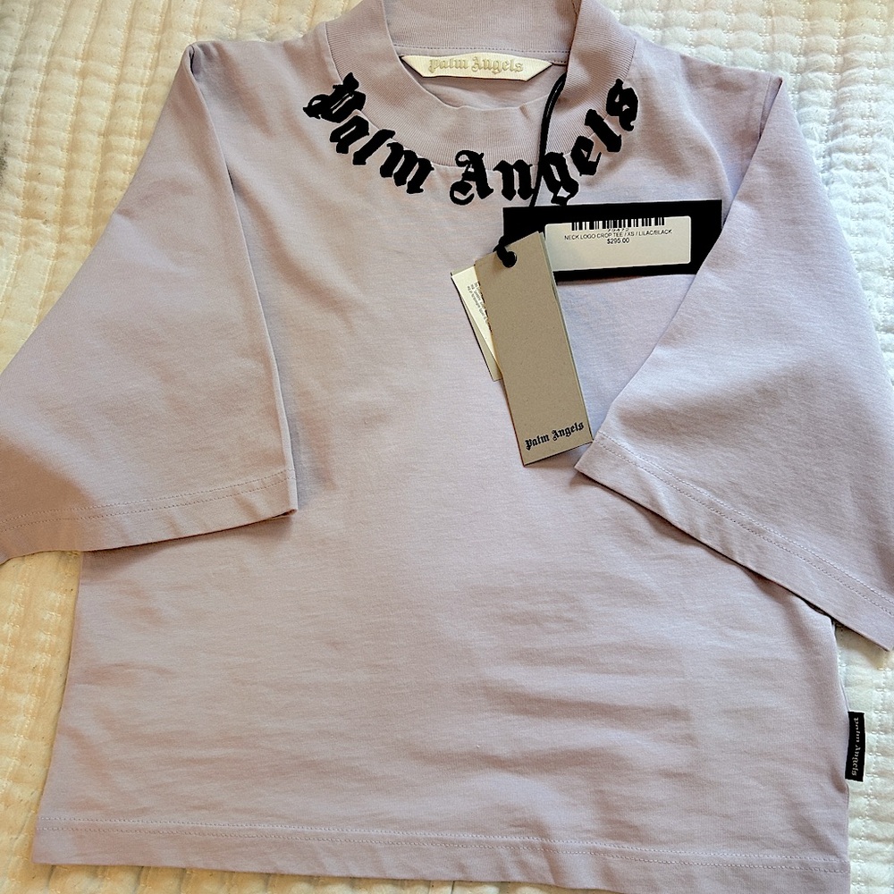 Palm Angels T-shirt, Violet or light purple, size extra small